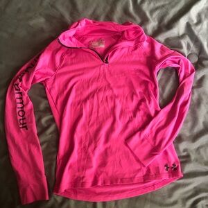 New Under Armour Girls Pink Long Sleeve Top